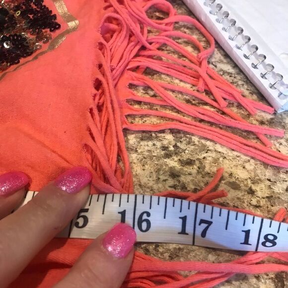 Justice Peach Summer Shirt Size 16 - Picture 8 of 12